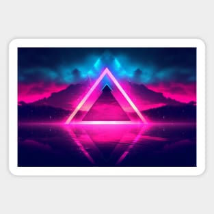 Vaporwave Triangle Chillwave Neon Magnet